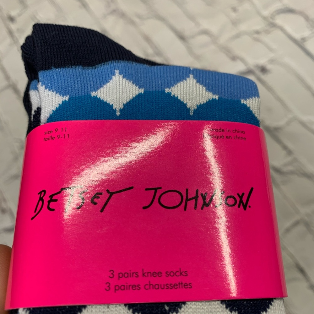Betsy Johnson 3 Pack Knee High Socks
